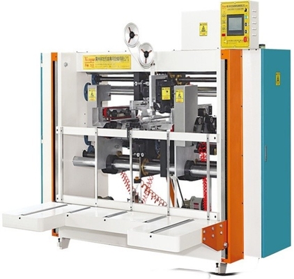 Two Head Semi Auto Gluer Machine 120mm Pitch For Offset Printed Carton