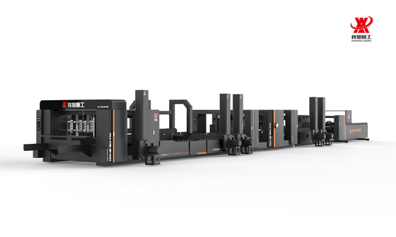 Single Automatic Folder Gluer Stitcher 1200/Min PLC Controlled Black 75kw