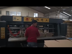 Carton Making Automatic Folder Gluer Stitcher Dual Stitching Black With PLC